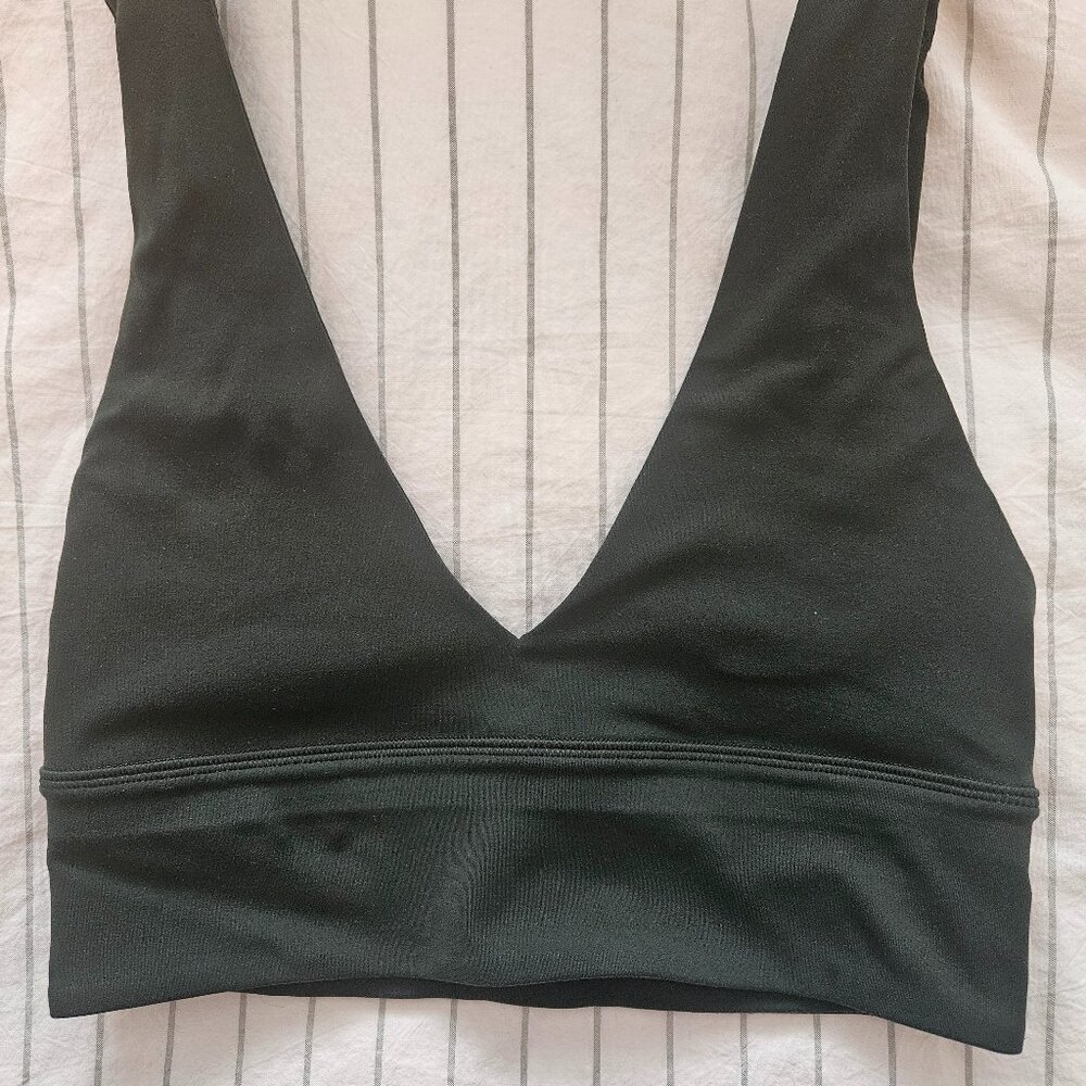 lululemon athletica Black Deep V Sports Bra